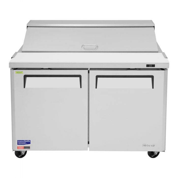Turbo Air MST-48-N M3 Series 48" 2 Door Stainless Steel Refrigerated Sandwich Prep Table - Donut-Equipment.com