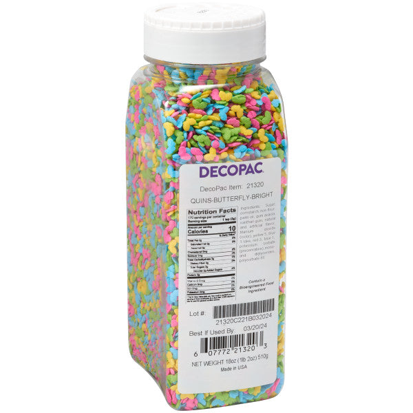 Butterfly Bright Quins Sprinkles 18 oz