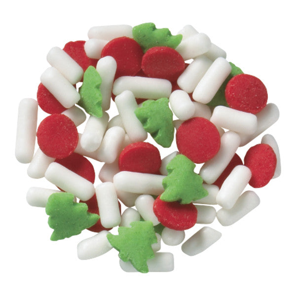 Trees & Dots Sprinkle Mix Quins 3# - Donut-Supplies.Com