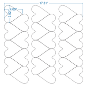 3.82” x 4" heart cutter 5 across Rotary Cutter for Machine Use-No Hole - Donut-Supplies.Com