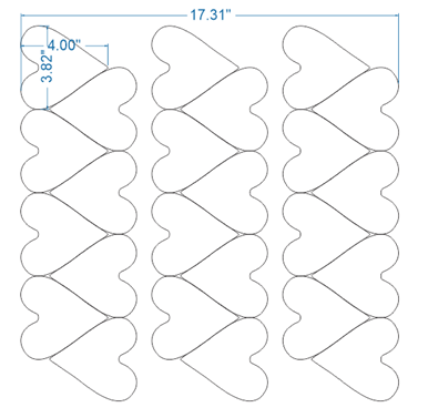 3.82” x 4" heart cutter 5 across Rotary Cutter for Machine Use-No Hole - Donut-Supplies.Com