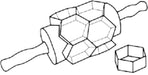 Junior Hexagon Two Row Bismark/Biscuit Cutter - Donut-Equipment.com
