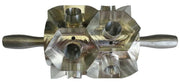 Junior Hexagon Two Row Donut Cutter with Larger 1-1/4 inch center hole - Donut-Supplies.Com