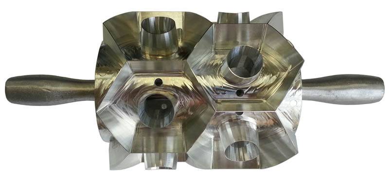 Junior Hexagon Two Row Donut Cutter with Larger 1-1/4 inch center hole - Donut-Supplies.Com