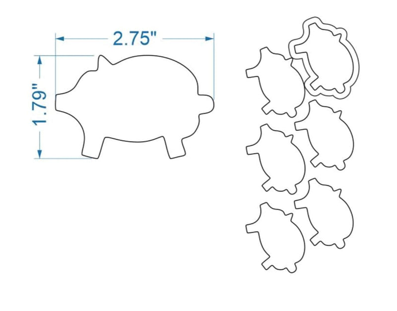 Two Row Revolving Pig Cutter 2.75 x 1.79 High - Donut-Supplies.Com