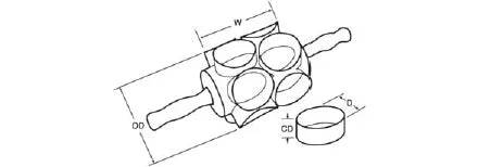 Junior Two Row Round/Bismark Biscuit Cutter 4 Sizes options - Donut-Supplies.Com