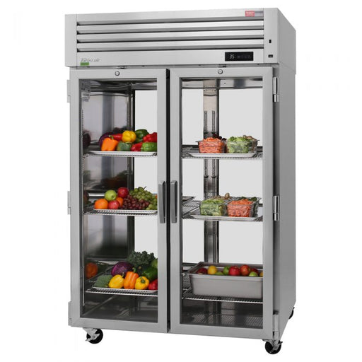 Turbo Air PRO-50R-G-PT-N 2 Section Glass Door Pass-Thru Refrigerator - Donut-Supplies.Com