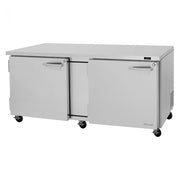 Turbo Air PUR-72-N 72 5/8" W Undercounter Refrigerator w/ 2 Sections & 2 Doors - Donut-Equipment.com