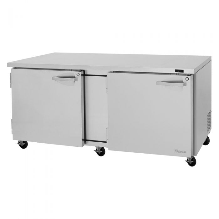 Turbo Air PUR-72-N 72 5/8" W Undercounter Refrigerator w/ 2 Sections & 2 Doors - Donut-Equipment.com