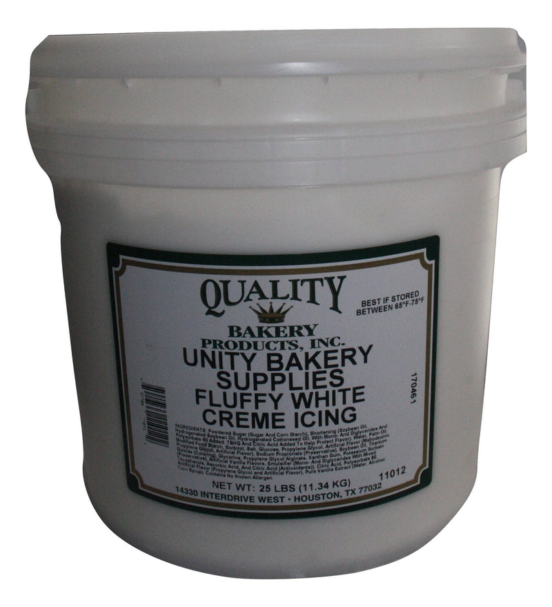 Quality Unity Fluffy White Crèm'e Icing / Filling Ready To Use Cake, Cupcake Icing or fluff filling for donuts - Donut-Supplies.Com