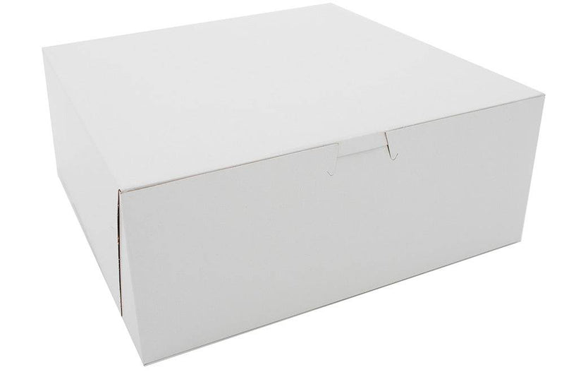 10 x 10 x 4 LC White Bakery Boxes 100 count - Donut-Supplies.Com