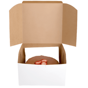9X9X5 in Locking Corner Bakery Box 100 Count - Donut-Supplies.Com