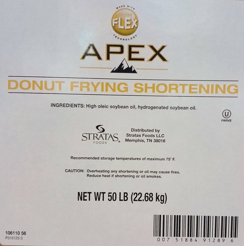 APEX NON HYDROGENATED PREMIUM DONUT FRY OIL/ SHORTENING 5% off-Wholesale Price-36 Cubes of shortening per pallet - Donut-Supplies.Com