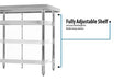 BK Resources 24" x 24" 18 Gauge Stainless Steel Work Table with Undershelf – Prep Table - Donut-Equipment.com