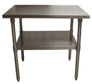 BK Resources 30" x 24" 18 Gauge Stainless Steel Work Table with Undershelf – Prep Table - Donut-Equipment.com