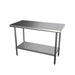 BK Resources 48" x 24" 18 Gauge Stainless Steel Work Table with Undershelf – Prep Table - Donut-Equipment.com