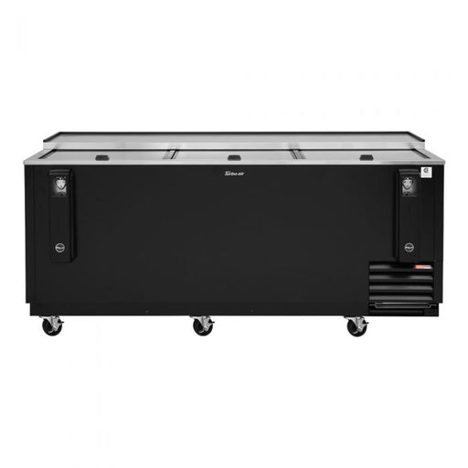 Turbo Air TBC-80SB-N 80 1/2" Forced Air Bottle Cooler - Holds (739) 12 oz Bottles, Black Laminated Exterior, 115v - Donut-Supplies.Com