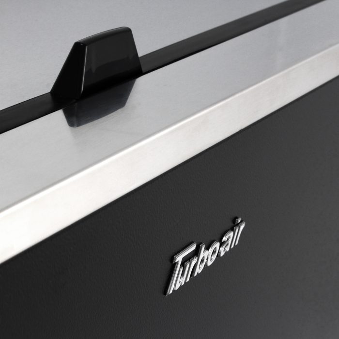 Turbo Air TBC-50SB-N6 50" Super Deluxe Black Exterior Bottle Cooler 2 Lids - Donut-Supplies.Com
