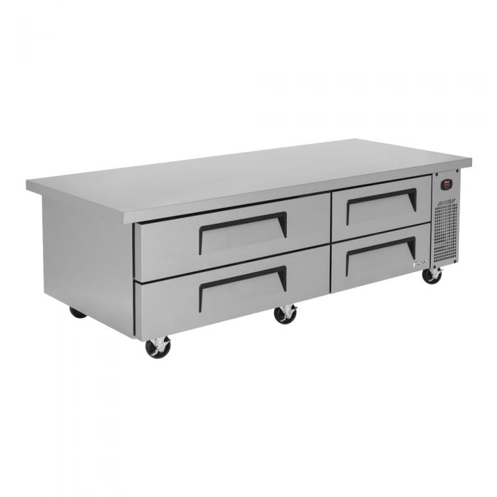 Turbo Air TCBE-72SDR-E-N 78" Super Deluxe Chef Base w/ 4 Drawers - 115v - Donut-Equipment.com