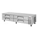 Turbo Air TCBE-96SDR-N 96 3/8" Super Deluxe Chef Base w/ (4) Drawers - 115v - Donut-Supplies.Com