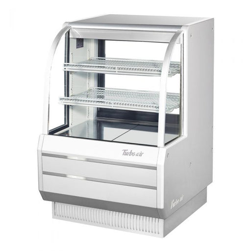 Turbo Air TCGB-36DR-W 36-1/2" Curved Glass Full-Service Dry Bakery Display Case, 3 Levels, White Exterior, 115v - Donut-Equipment.com