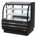 Turbo Air TCGB-48DR-B 48-1/2" Curved Glass Full-Service Dry Bakery Display Case, 3 Levels, Black Exterior, 115v - Donut-Supplies.Com