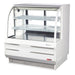 Turbo Air TCGB-48DR-W 48-1/2" Curved Glass Full-Service Dry Bakery Display Case, 3 Levels, White Exterior, 115v - Donut-Supplies.Com
