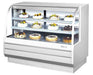 Turbo Air TCGB-60-W-N 60-1/2" Curved Glass Full-Service Refrigerated Bakery Display Case, 3 Levels, White Exterior, 115v - Donut-Supplies.Com