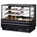Turbo Air TCGB-60UF-CO-B-N 60-1/2" Straight Glass Full-Service Dual Zone Dry/Refrigerated Bakery Display Case, 3 Levels, Black Exterior, 115v - Donut-Supplies.Com