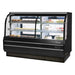 Turbo Air TCGB-72CO-B-N 72" Curved Glass Full-Service Dual Zone Dry/Refrigerated Bakery Display Case, 3 Levels, Black Exterior, 115v - Donut-Supplies.Com