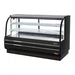 Turbo Air TCGB-72DR-B 72" Curved Glass Full-Service Dry Bakery Display Case, 3 Levels, Black Exterior, 115v - Donut-Supplies.Com