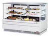 Turbo Air TCGB-72UF-CO-W-N 72-1/2" Straight Glass Full-Service Dual Zone Dry/Refrigerated Deli Display Case, 3 Levels, White Exterior, 115v - Donut-Supplies.Com