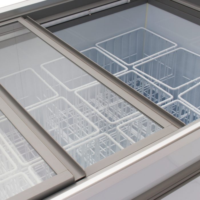 Turbo Air TFS-25F-N 69" Mobile Chest Freezer w/ (33) Baskets - White, 115v - Donut-Supplies.Com