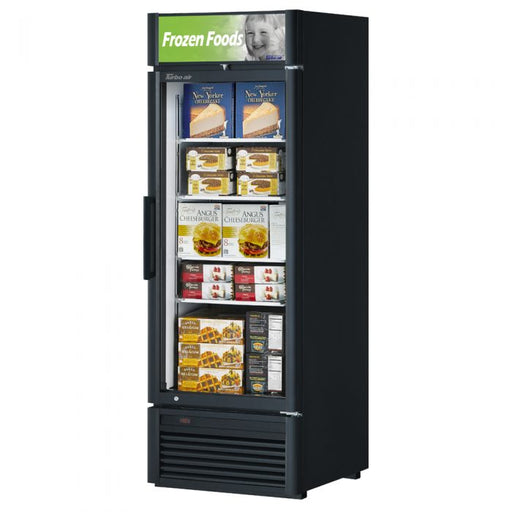 Turbo Air TGF-23SDB-N 27" Black Super Deluxe One Section Display Freezer – (1) Swing Door, LED Lighting, 115v - Donut-Supplies.Com