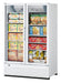 Turbo Air TGF-47SDH-N 51 1/8" White Super Deluxe Two Section Display Freezer w/ Swing Doors – Bottom Mount Compressor, LED Lighting, 115v - Donut-Supplies.Com