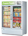 Turbo Air TGF-47SD-N 51 1/8" White Super Deluxe Two Section Display Freezer – (2) Swing Doors, LED Interior, 115v - Donut-Supplies.Com