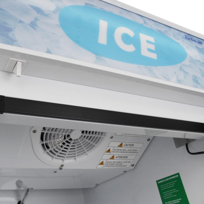Turbo Air TGIM-23W-N 27" Indoor Ice Merchandiser w/ Bottom Mount Compressor - Glass Door, 115v - Donut-Equipment.com