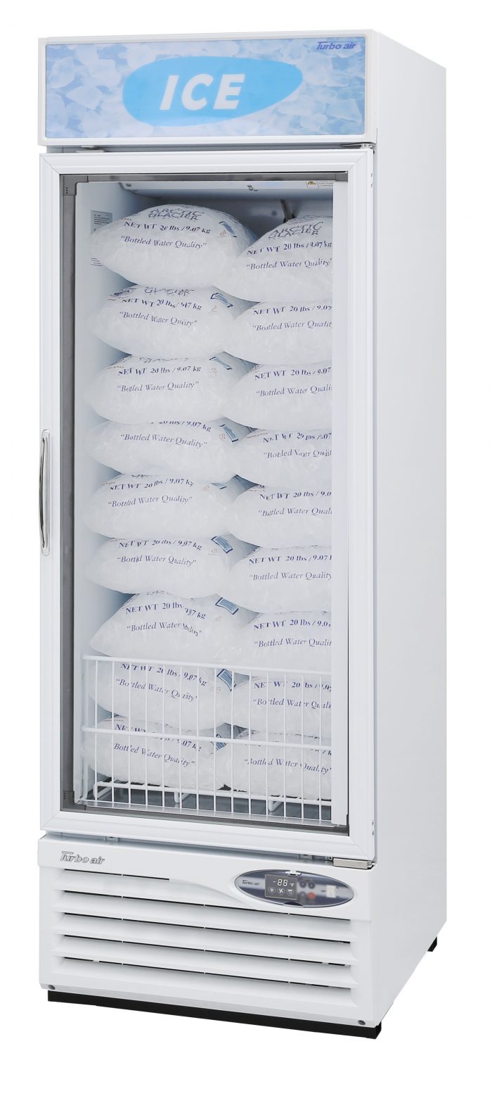 Turbo Air TGIM-23W-N 27" Indoor Ice Merchandiser w/ Bottom Mount Compressor - Glass Door, 115v - Donut-Equipment.com