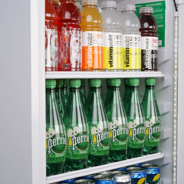 Turbo Air TGM-11RV-N6 24" Refrigerator Merchandiser – One Section, Glass Swing Door, LED Lighting, 115v - Donut-Equipment.com