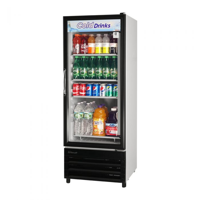 Turbo Air TGM-11RV-N6 24" Refrigerator Merchandiser – One Section, Glass Swing Door, LED Lighting, 115v - Donut-Equipment.com