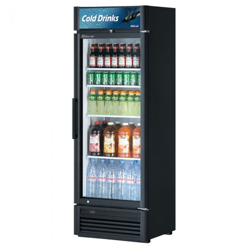 Turbo Air TGM-15SDB-N6 27" Black Super Deluxe Countertop Refrigerator w/ Glass Swing Door – LED Lighting, Front Access, 115v - Donut-Supplies.Com