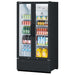 Turbo Air TGM-35SDHB-N 39 1/2" Black Super Deluxe Two Section Glass Door Merchandiser – (2) Left/Right Hinge Doors, 115v - Donut-Supplies.Com