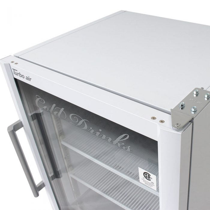 Turbo Air TGM-5SDB-N6 25" Black Super Deluxe Countertop Refrigerator w/ Glass Swing Door – Front Access, LED Lighting, 115v - Donut-Supplies.Com