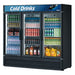 Turbo Air TGM-72SDB-N 78" Black Super Deluxe Glass Door Refrigerator – Three Swing Doors, LED Lighting, 115v - Donut-Supplies.Com