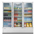 Turbo Air TGM-72SDH-N 78" White Super Deluxe Three Section Glass Door Merchandiser – (3) Left/Right Hinge Doors, 115v - Donut-Supplies.Com