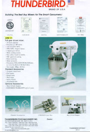 10 Quart Thunderbird Planetary Mixer ARM-01 - Donut-Supplies.Com