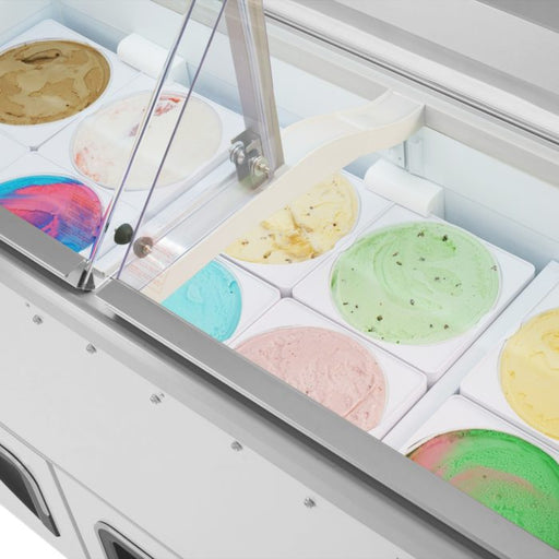 Turbo Air TIDC-91W-N 89" Stand-Alone Ice Cream Freezer w/ (16) 3 gal Tub Capacity - White, 115v - Donut-Supplies.Com