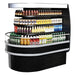 Turbo Air TIOM-36RSB-N 48" Black Horizontal Island Open Air Cooler with (4) Levels, 220v/1ph - Donut-Supplies.Com