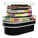 Turbo Air TIOM-36RSRB-N 48" Black Horizontal Island Open Air Cooler with (4) Levels, 220v/1ph - Donut-Supplies.Com