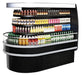 Turbo Air TIOM-48RSB-N 48" Black Horizontal Island Open Air Cooler with (4) Levels, 220v/1ph - Donut-Supplies.Com